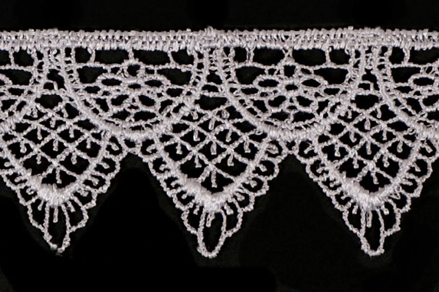 2" Double-Scalloped Grey Venise Edging Lace (Made in England)