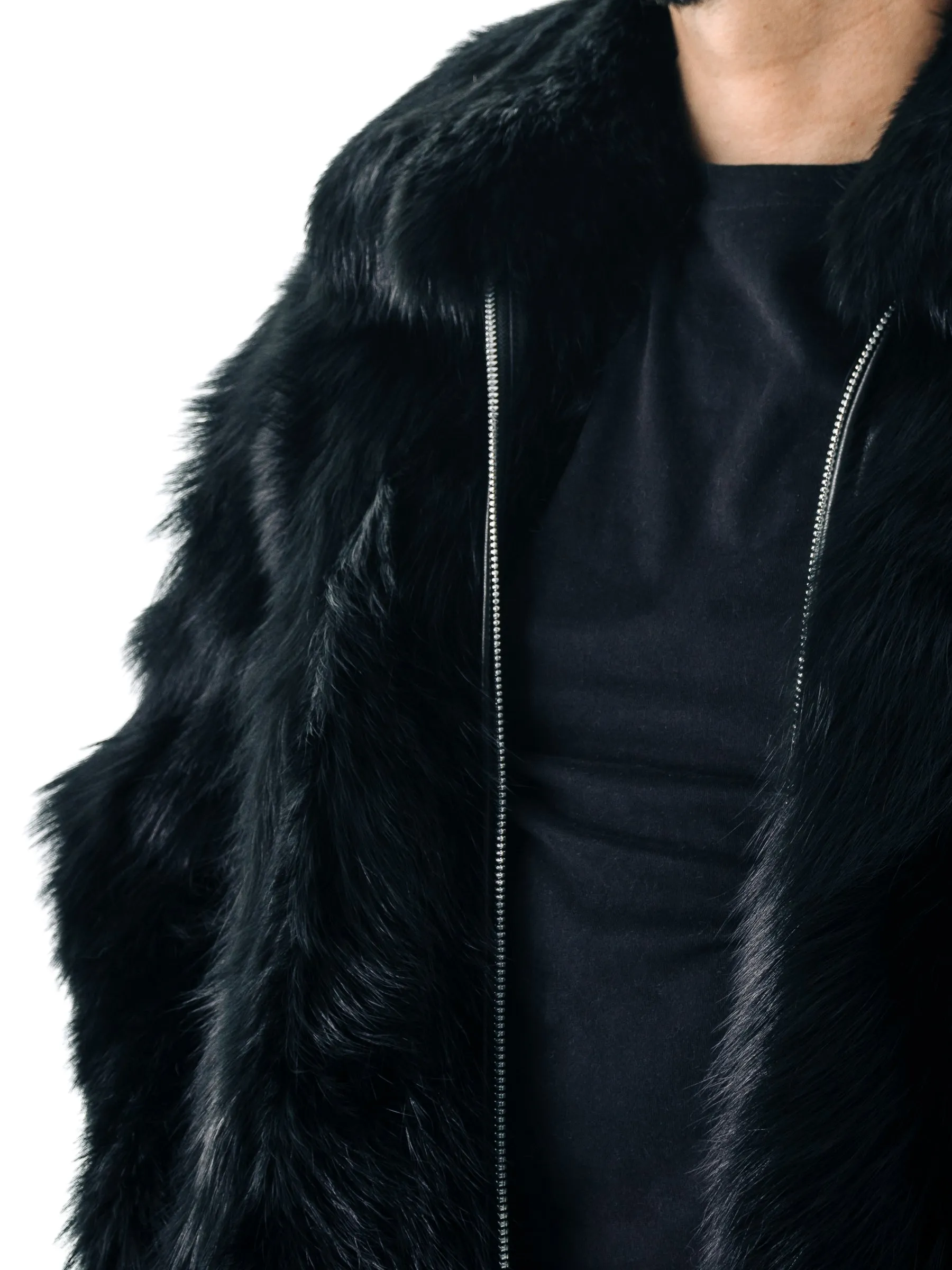 Black Fox Fur Jacket