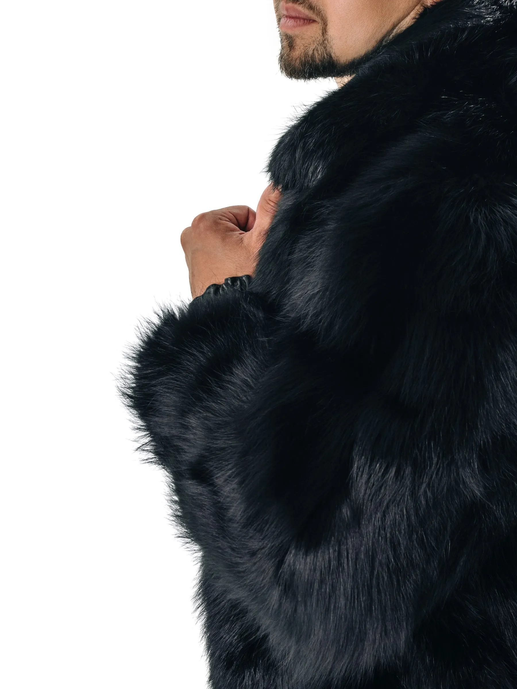 Black Fox Fur Jacket