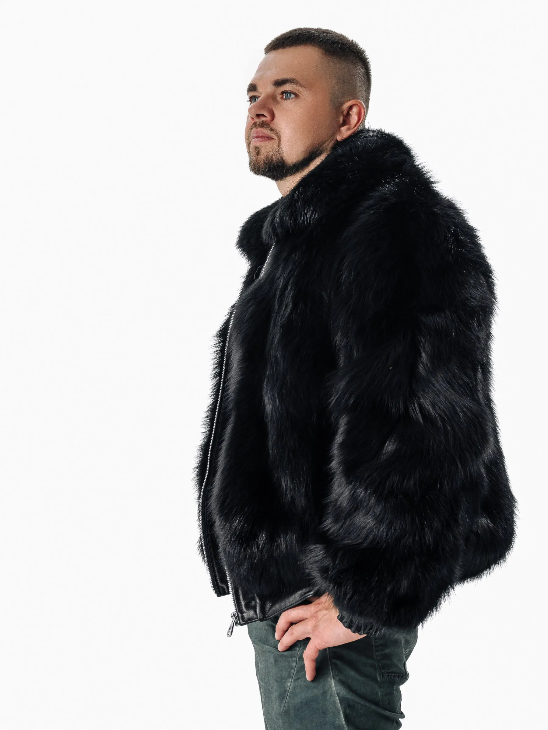 Black Fox Fur Jacket