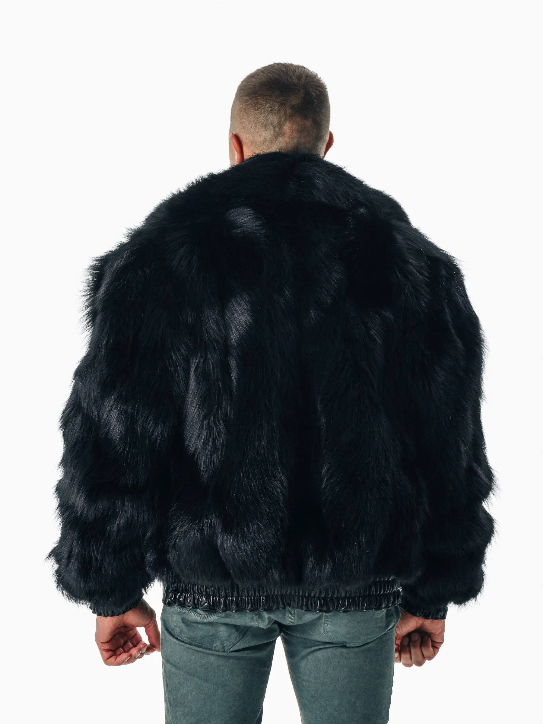 Black Fox Fur Jacket