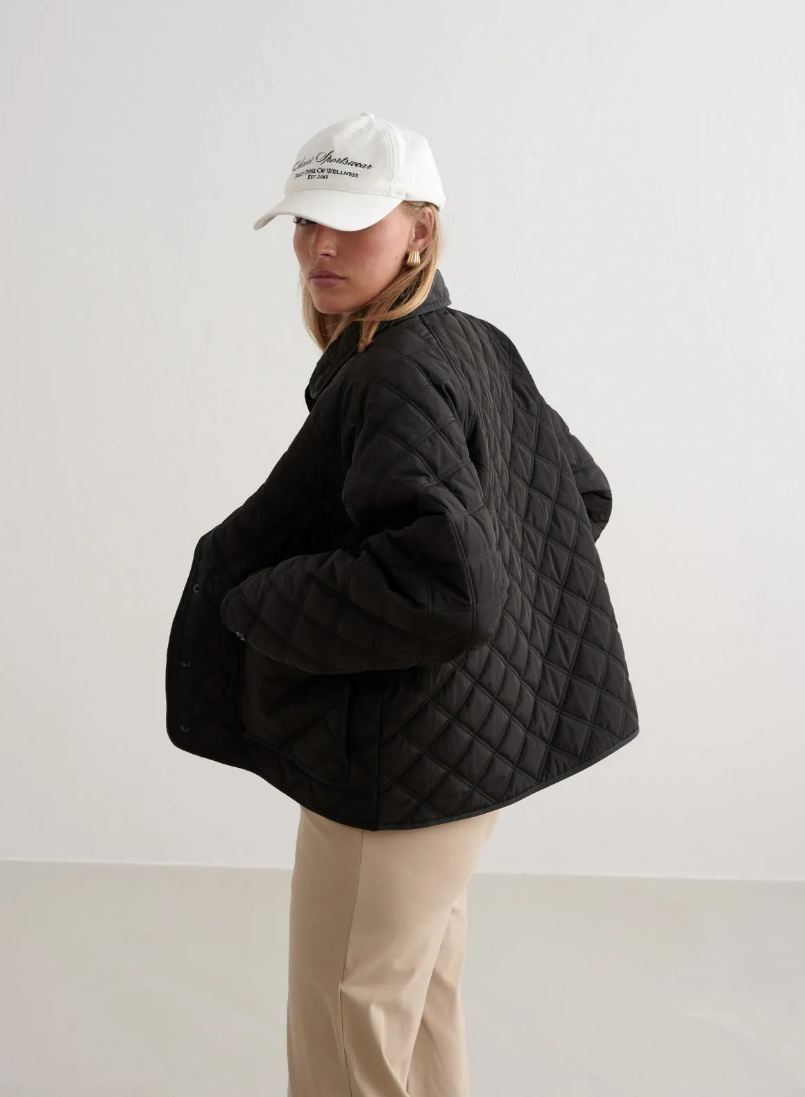 Black Quilted Femme Jacket