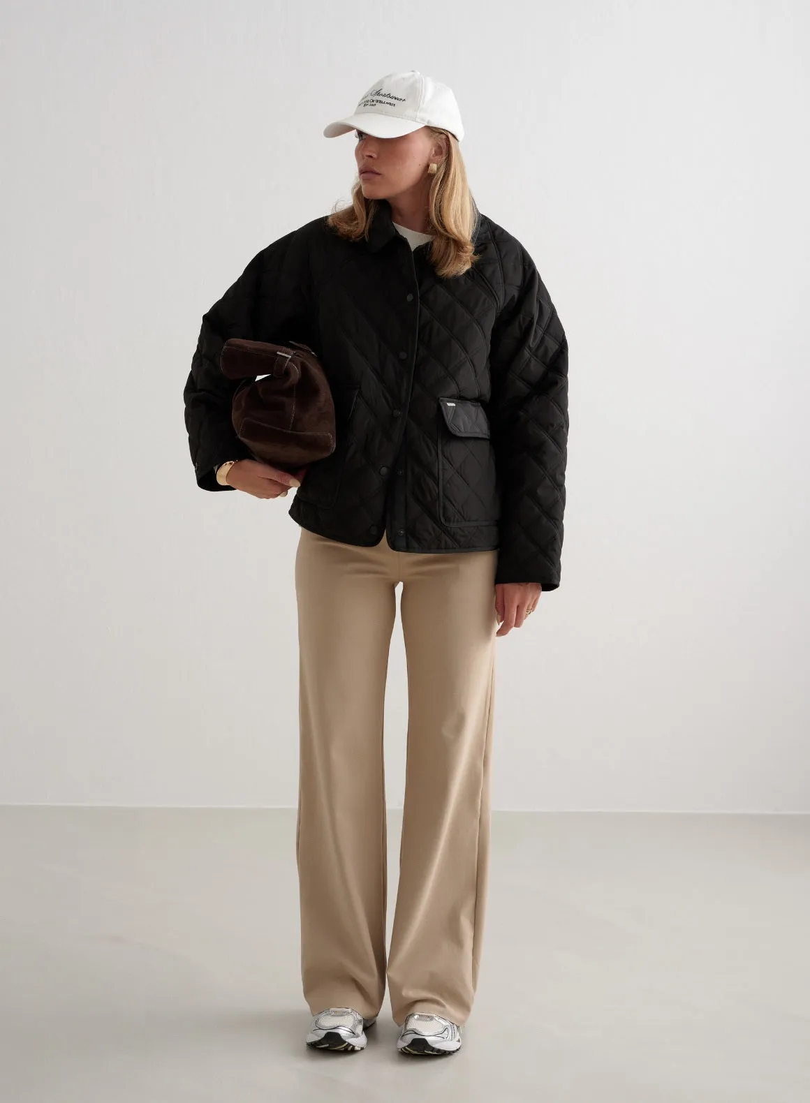 Black Quilted Femme Jacket