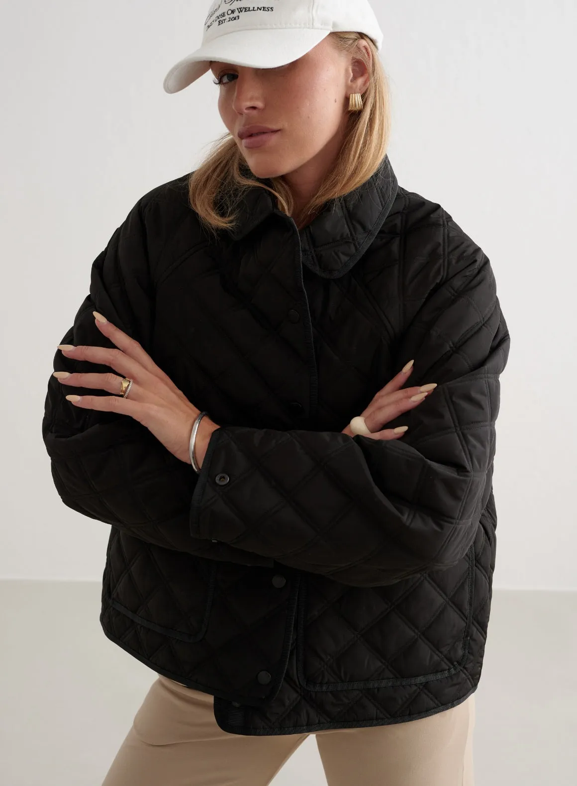 Black Quilted Femme Jacket