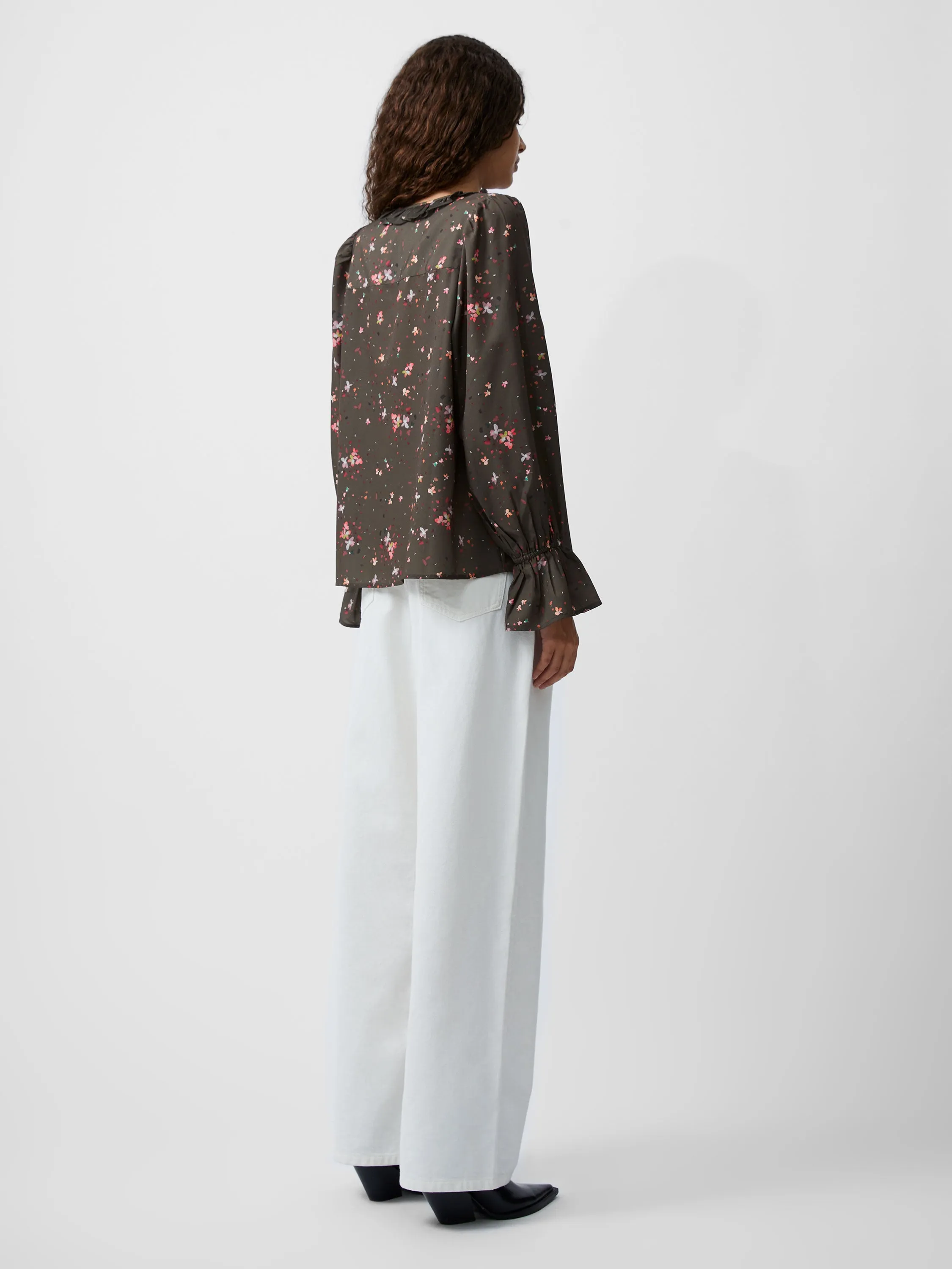 Carina Abeny Crepe Ruffle Top