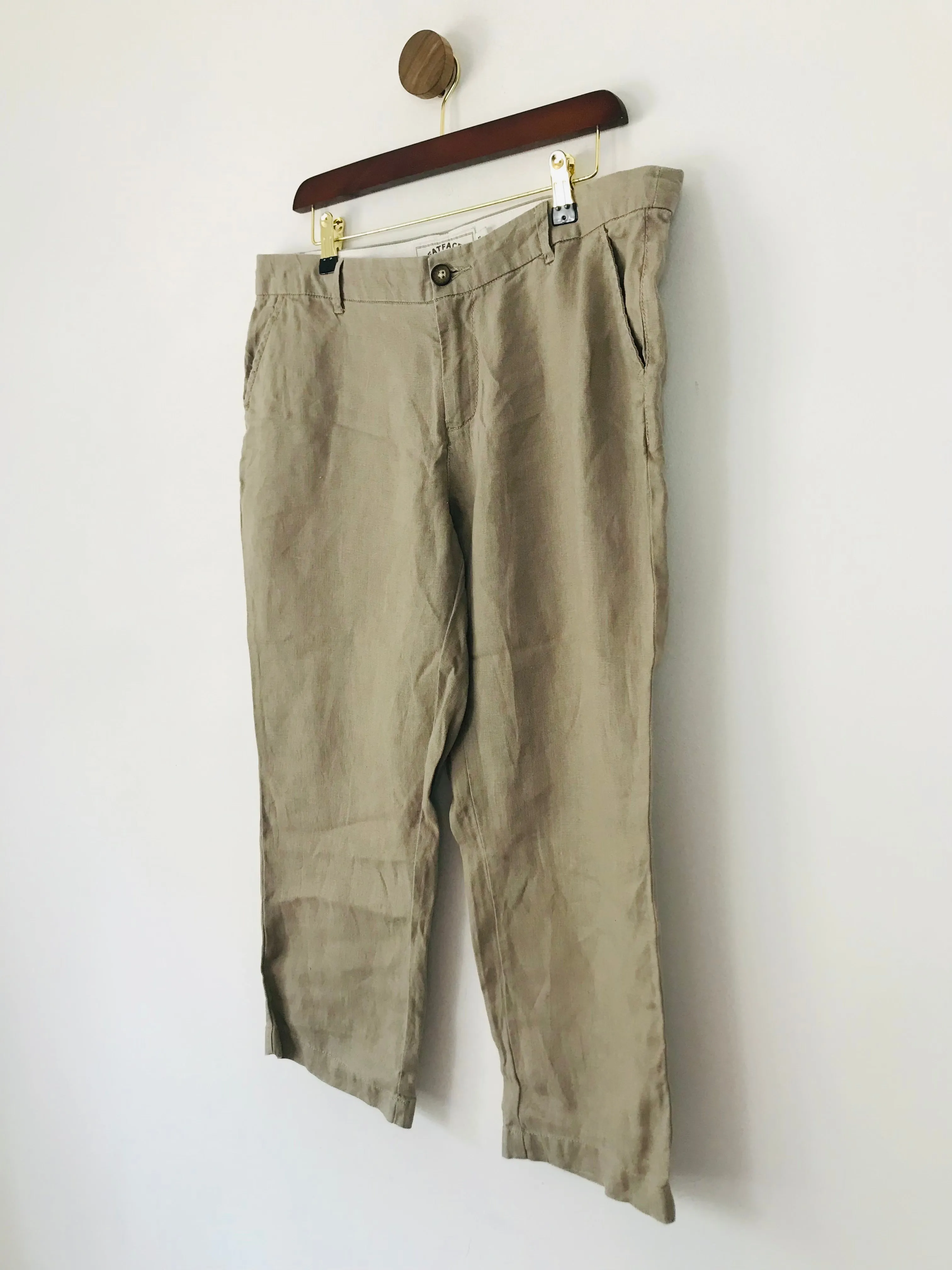 Fatface Women's Linen Crop Culottes Trousers | UK14 | Brown