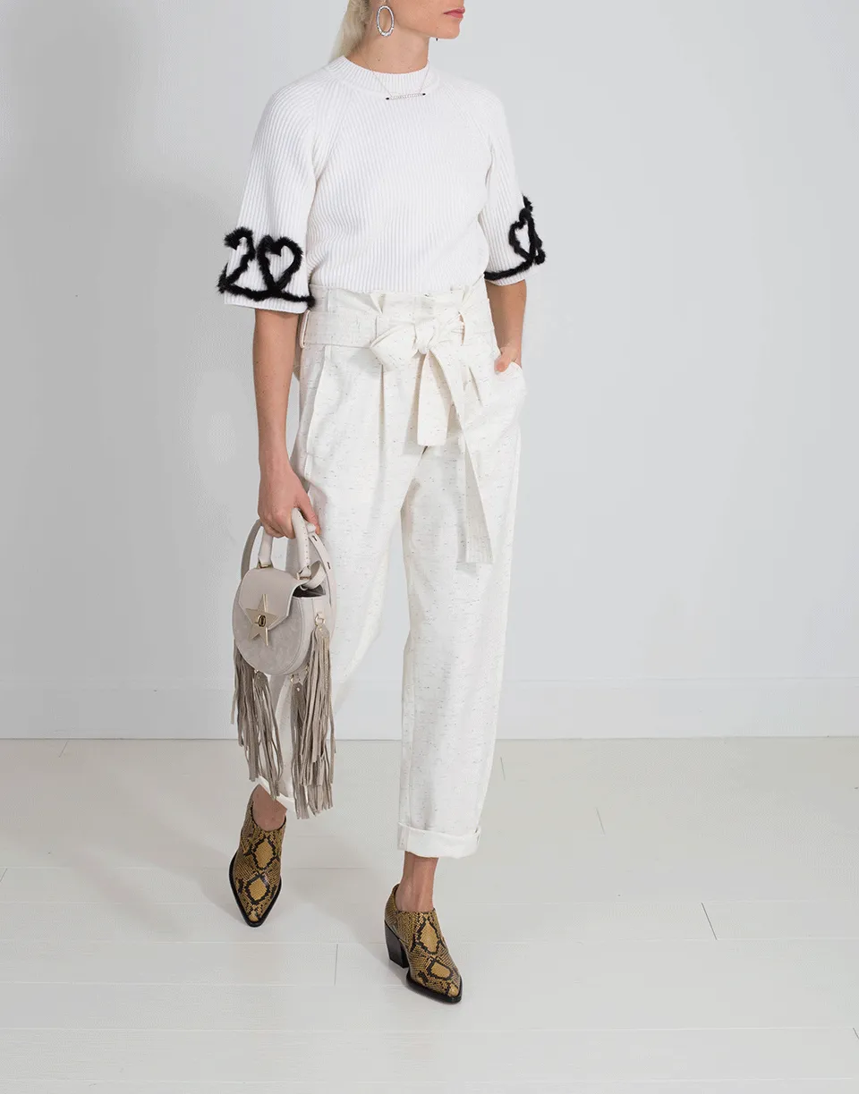 Fur Trim Sweater