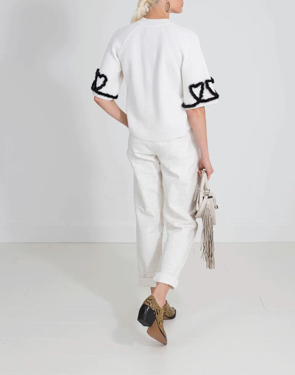 Fur Trim Sweater