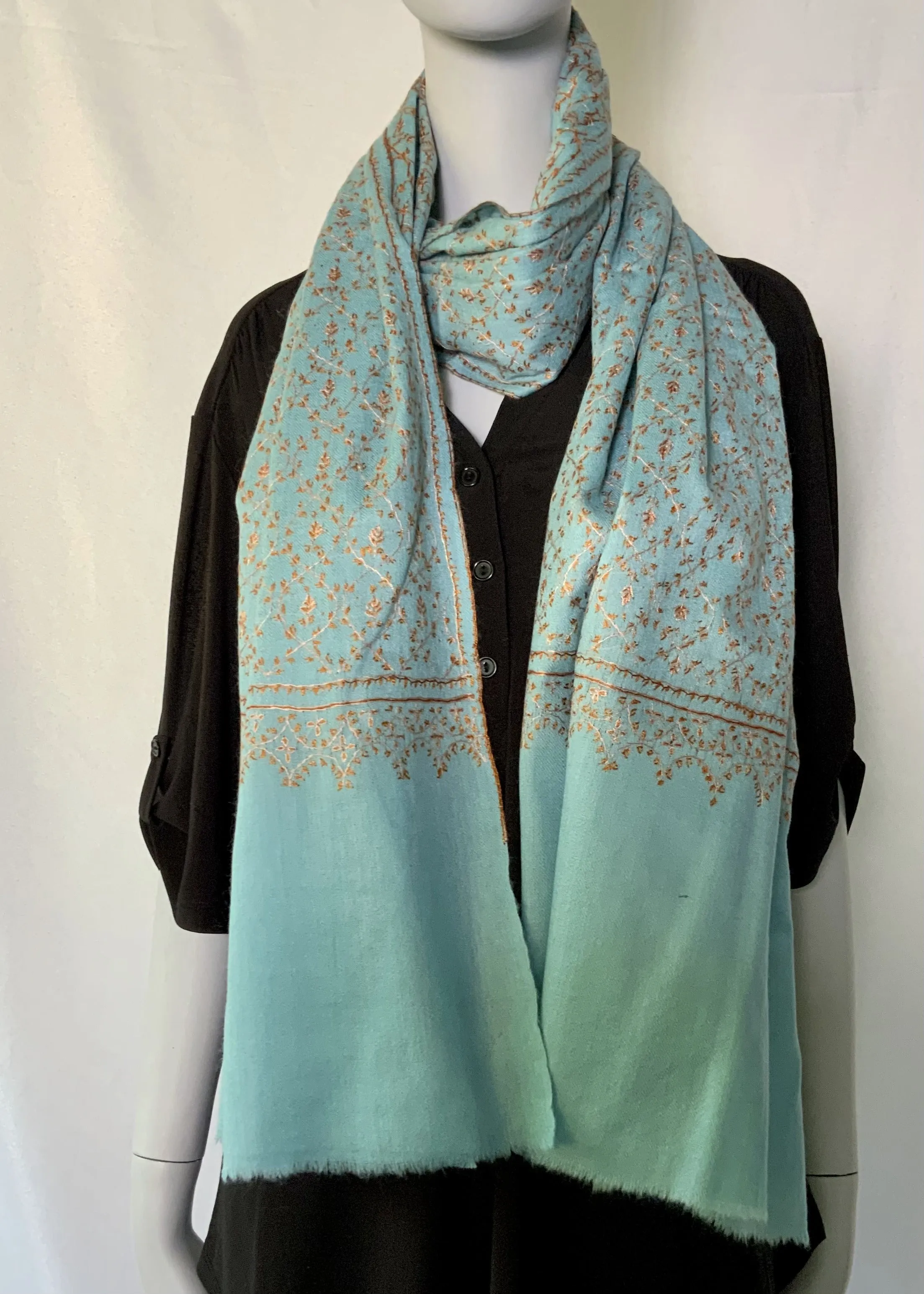 Hand Embroidered Overall Rose Trellis