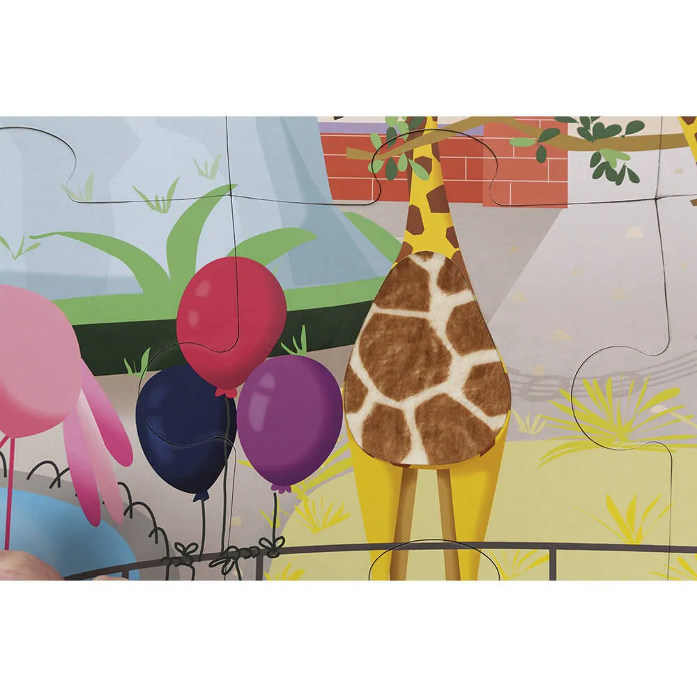 Janod A Day at the Zoo Tactile (Touch & Feel) Puzzle