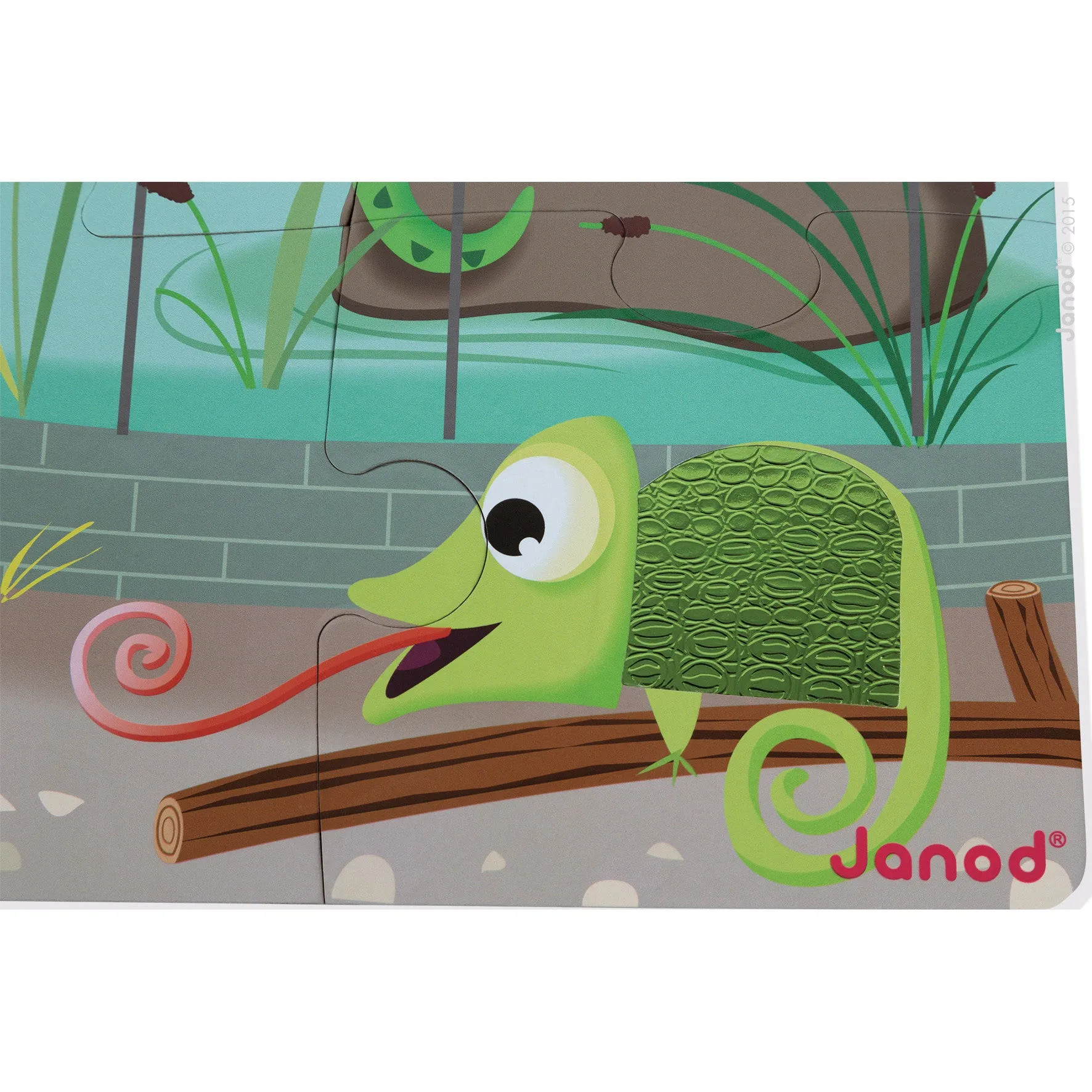 Janod Tactile Puzzle - A Day at the Zoo