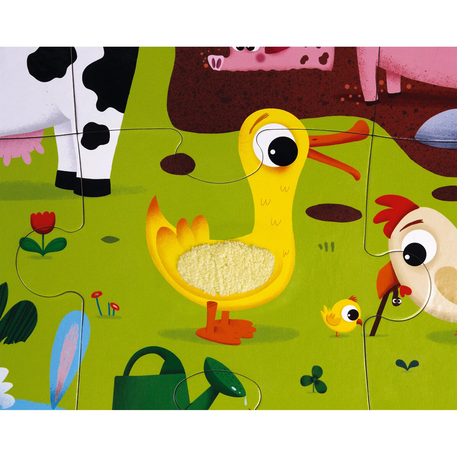 Janod Tactile Puzzle - Farm Animals