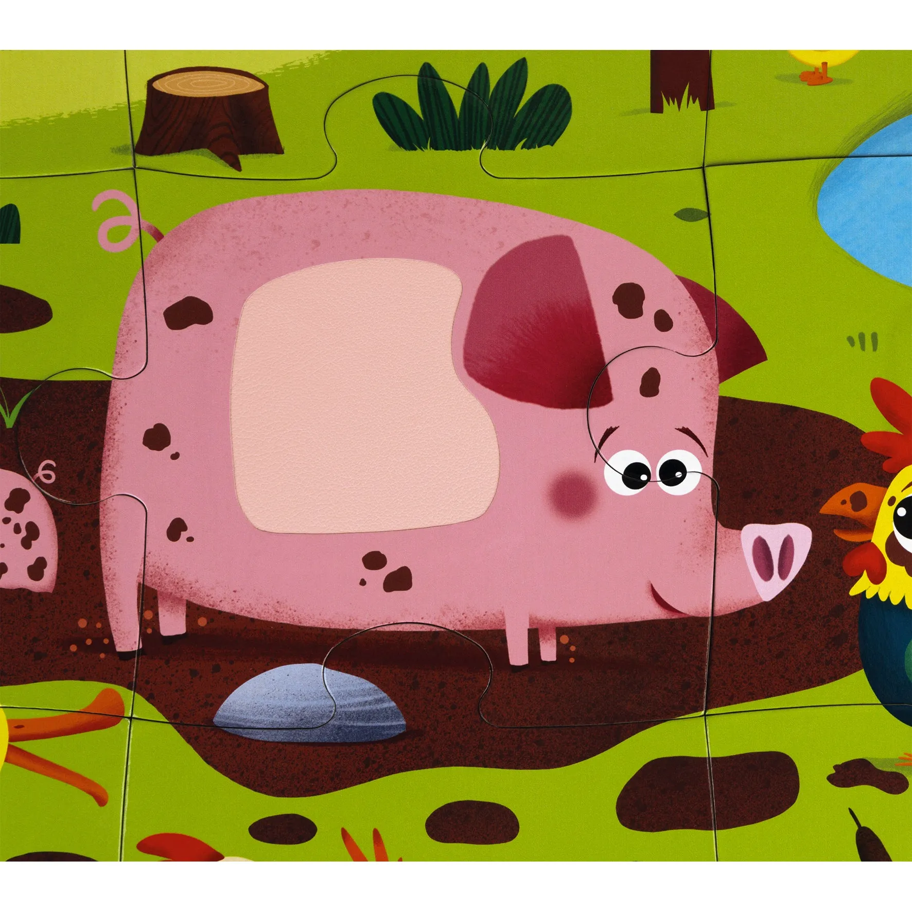 Janod Tactile Puzzle - Farm Animals