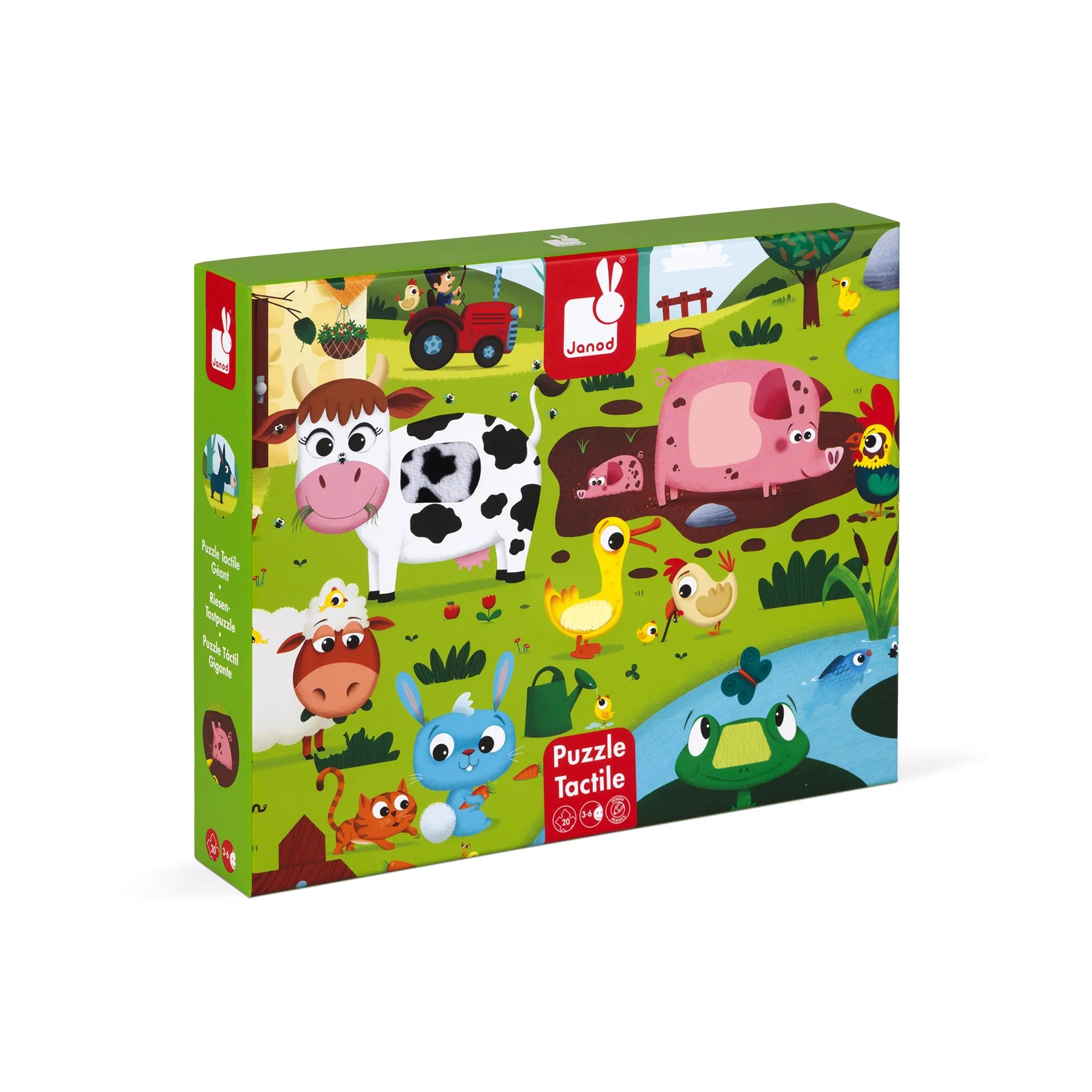 Janod Tactile Puzzle - Farm Animals