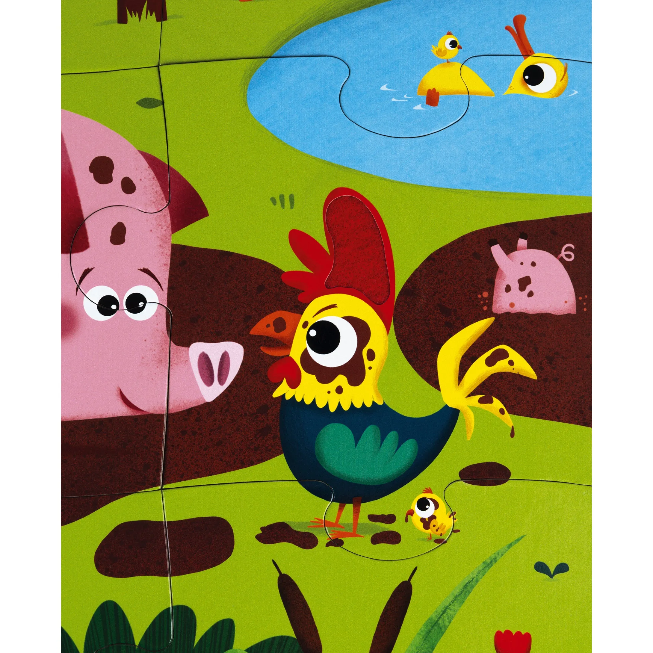 Janod Tactile Puzzle - Farm Animals