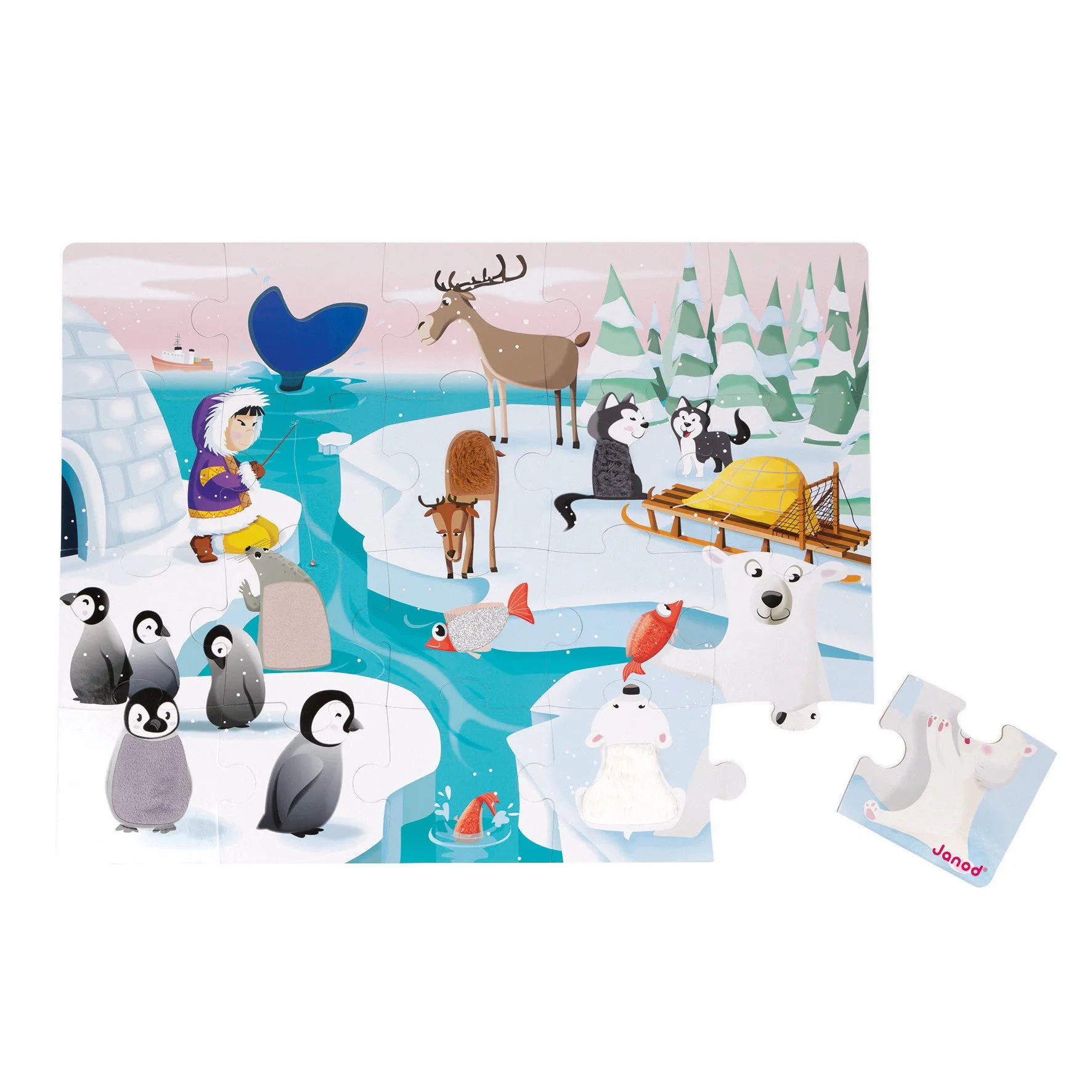 Janod Tactile Puzzle - Life on the Ice