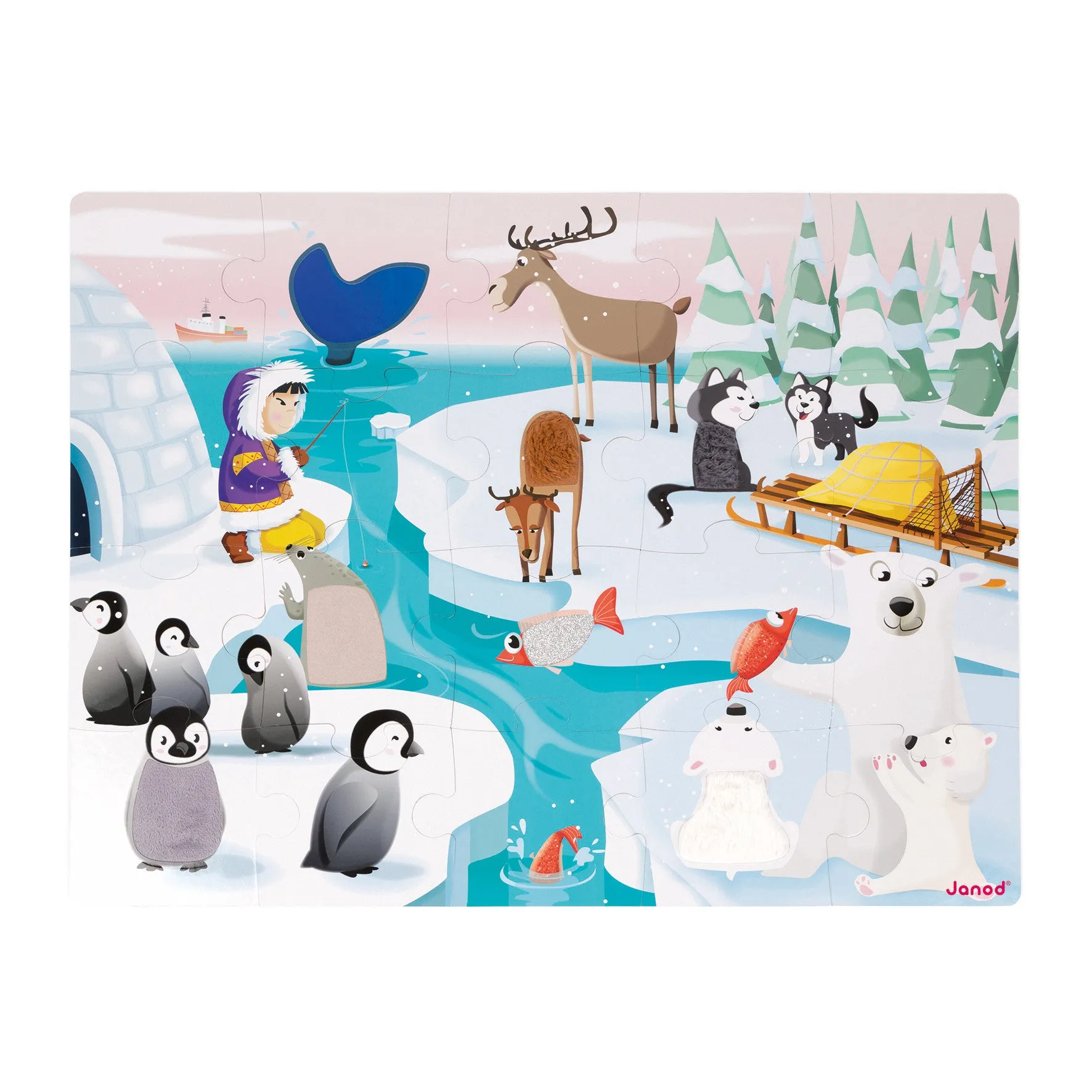 Janod Tactile Puzzle - Life on the Ice