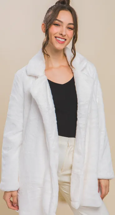 MARGOT IVORY FUR COAT