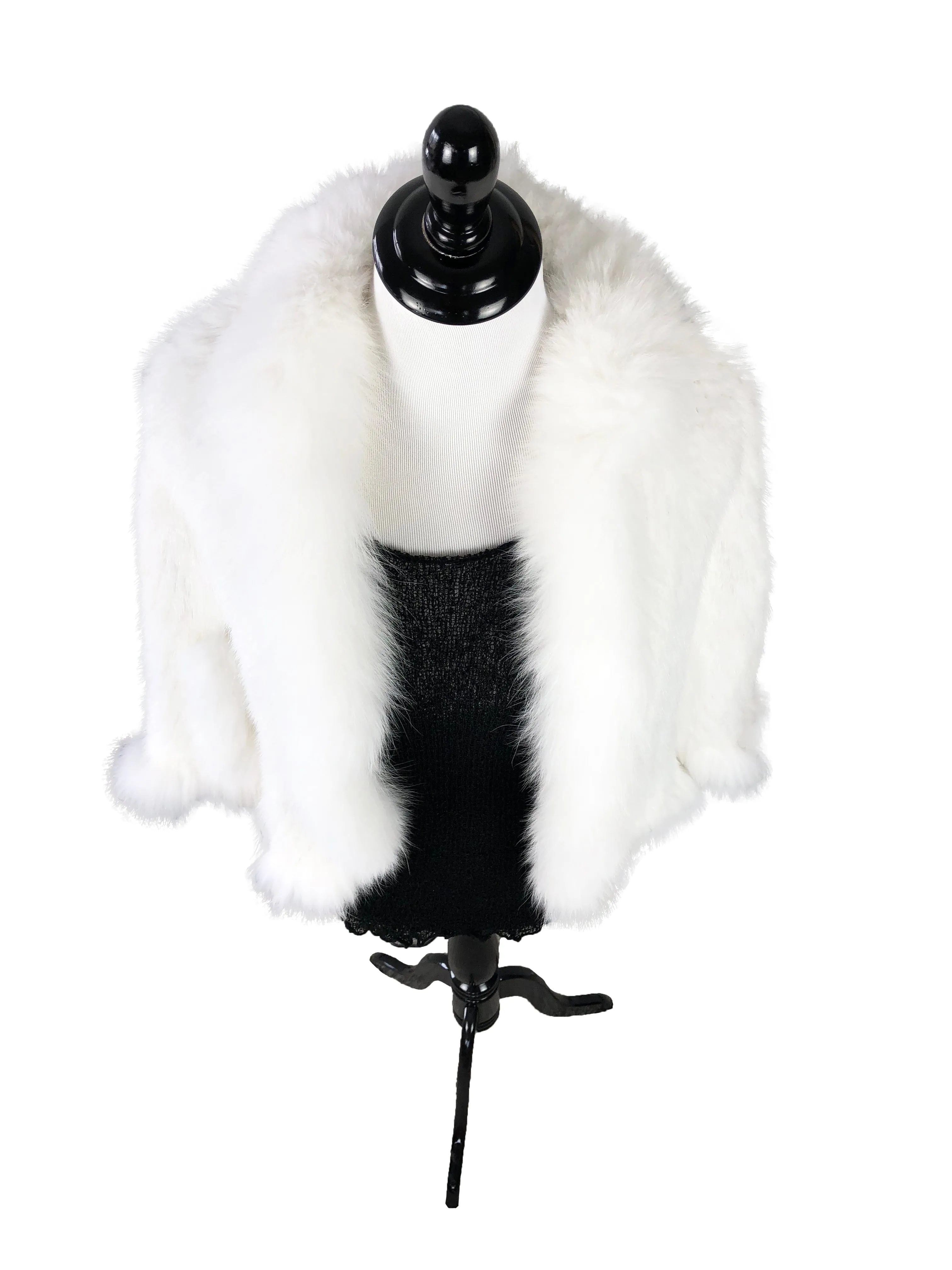 Mink Fur Cape with Fox Fur Trim