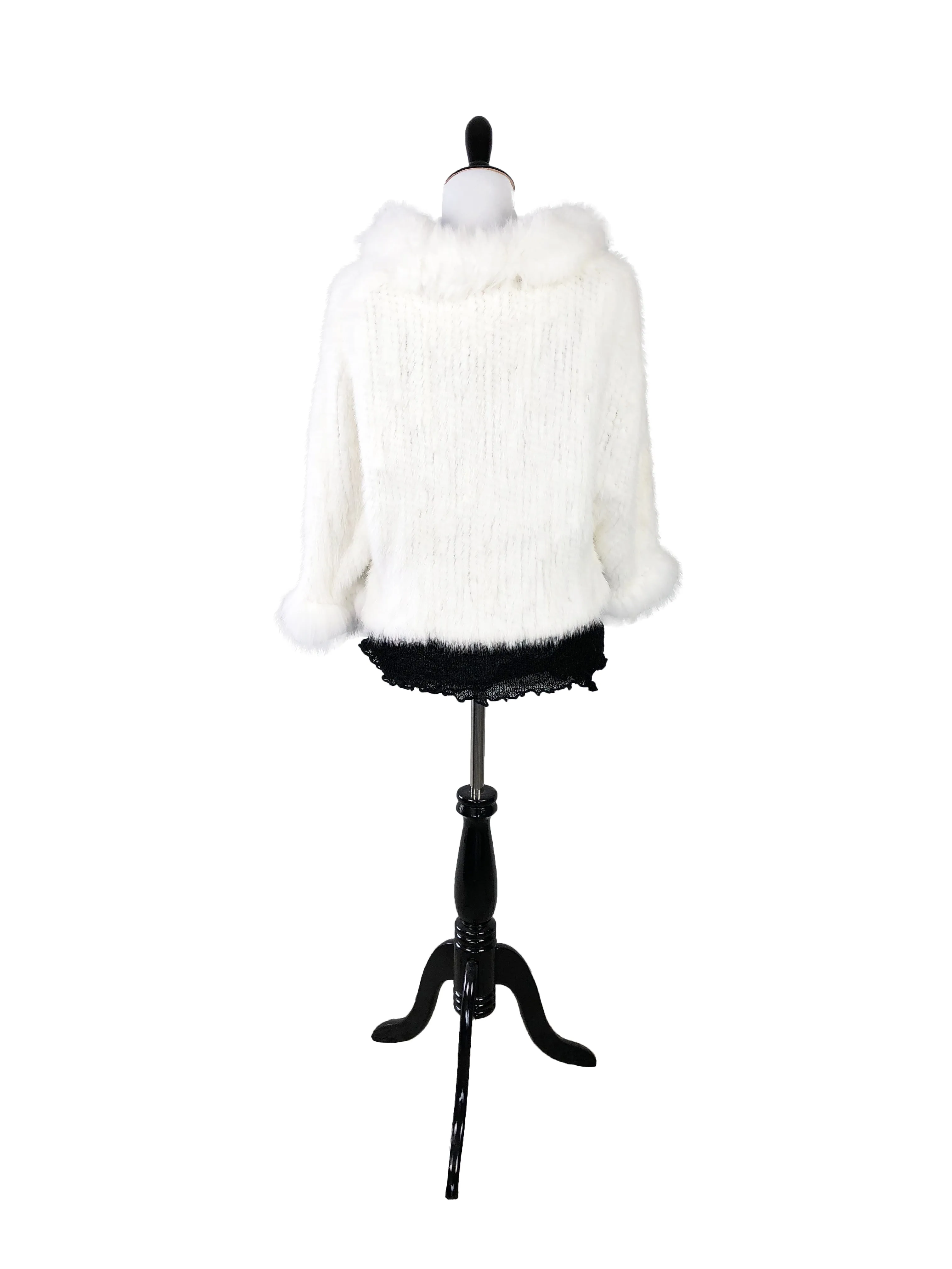 Mink Fur Cape with Fox Fur Trim