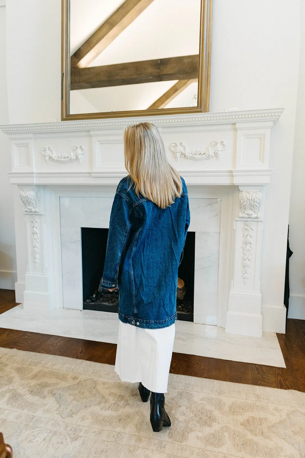 Sure Thing Sherpa Coat - Medium Denim