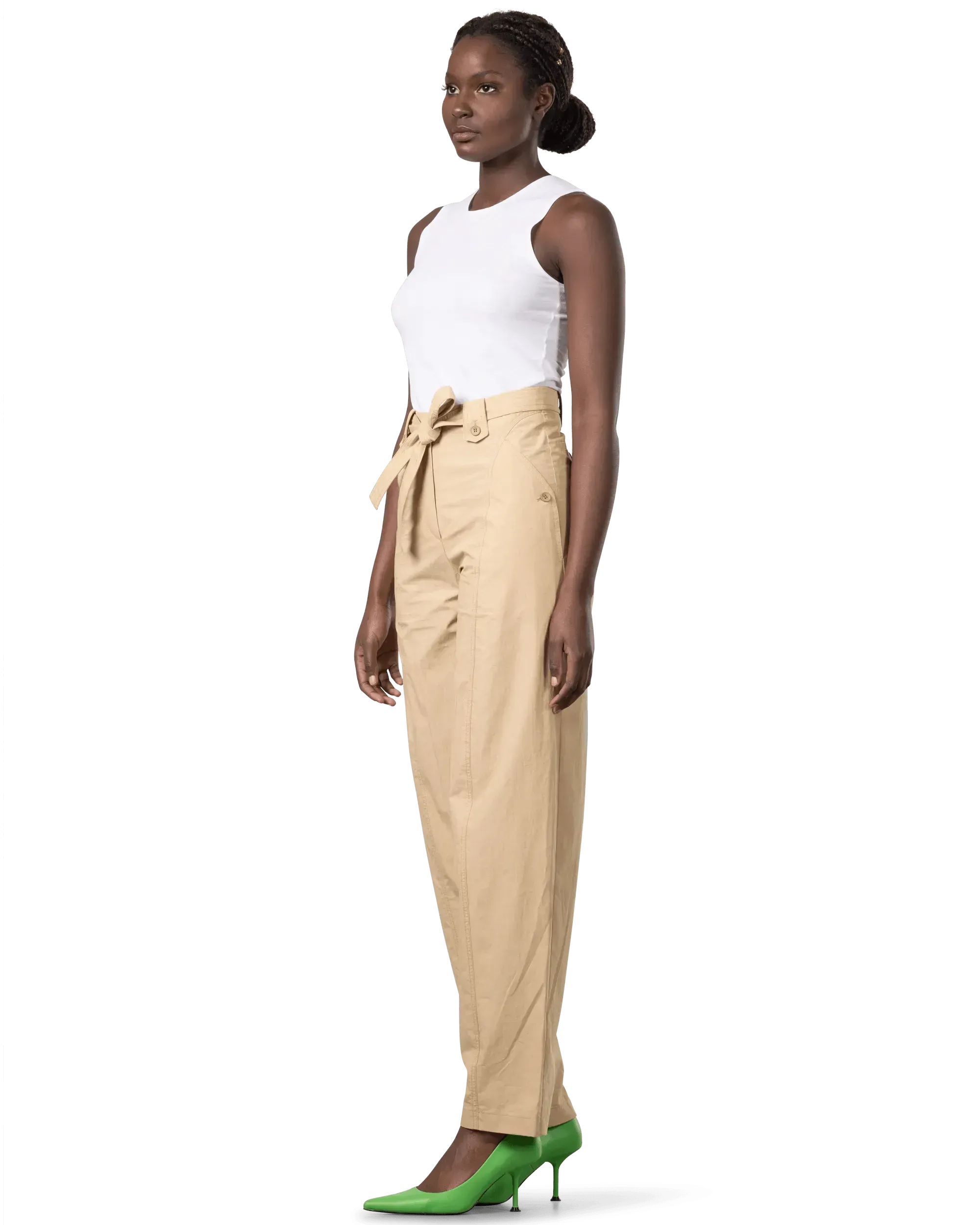 Tapered Belted Pants