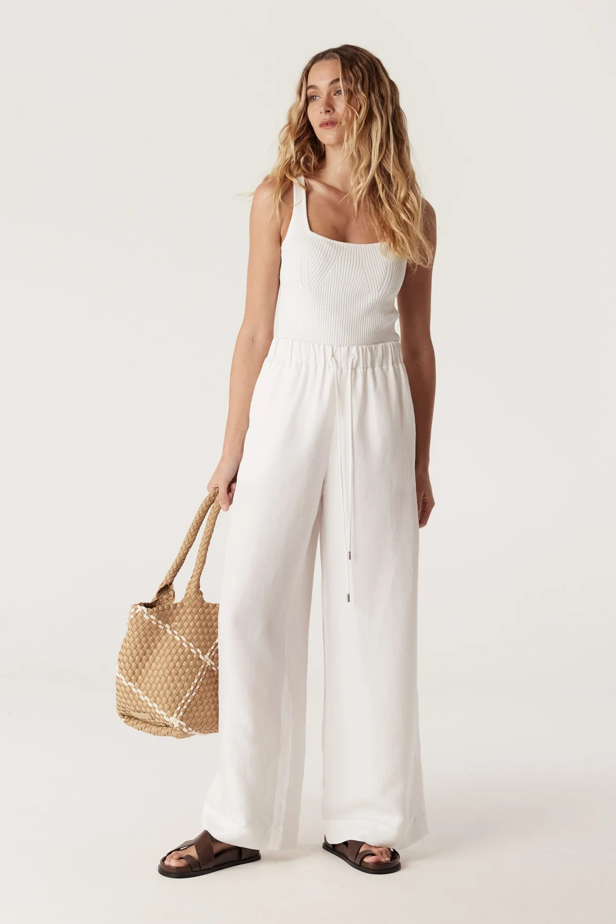 Tyler Relaxed Pant - White