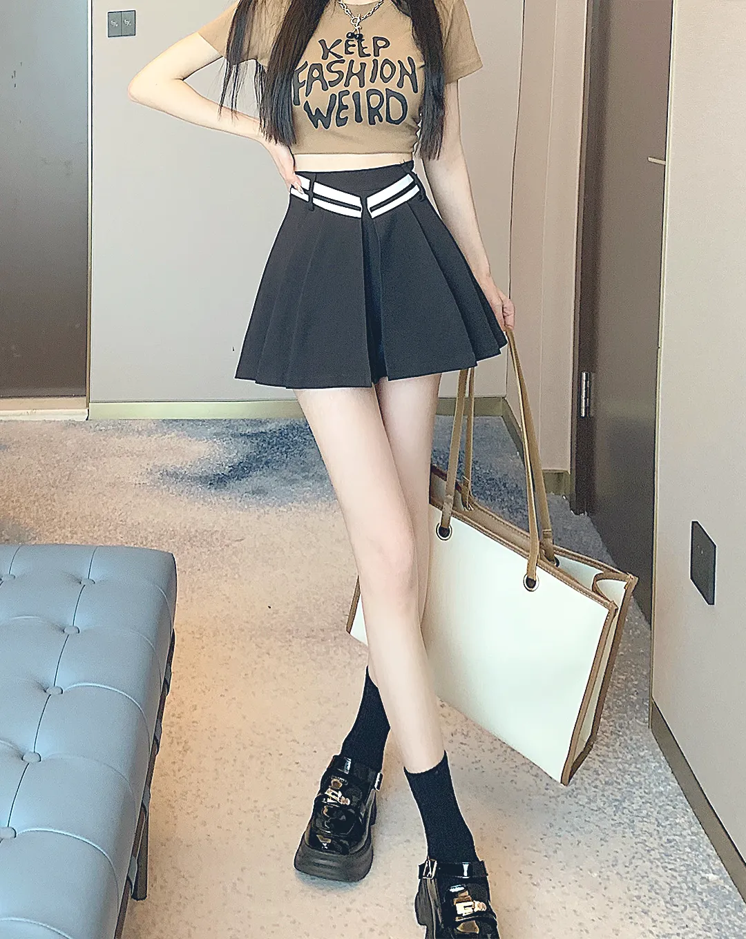 ♀V-line Culottes Skirt
