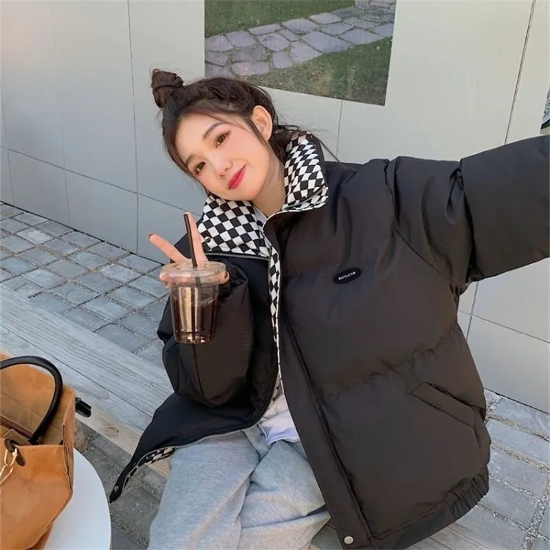 Winter Puffer Check Jacket